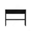 Console noire avec rangement ouvert