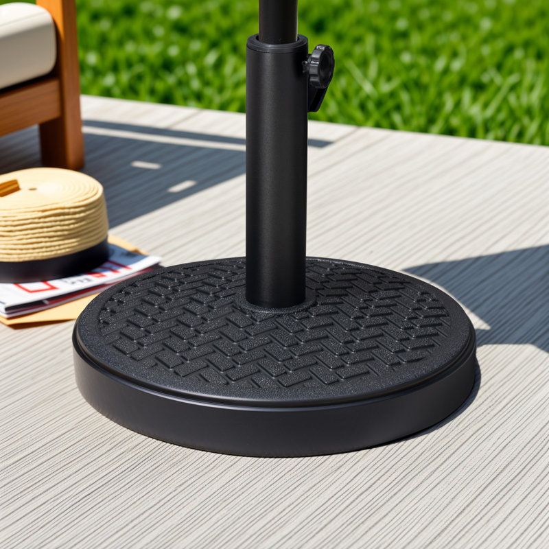 Hamel 28.58 Lb. Concrete Free Standing Umbrella Base, Black