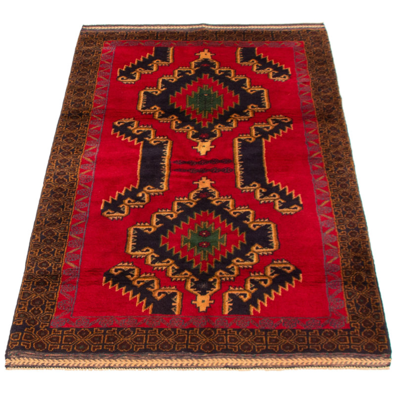 Tapis rouge foncé Lynnisha 3 pi 7 po x 6 pi 5 po