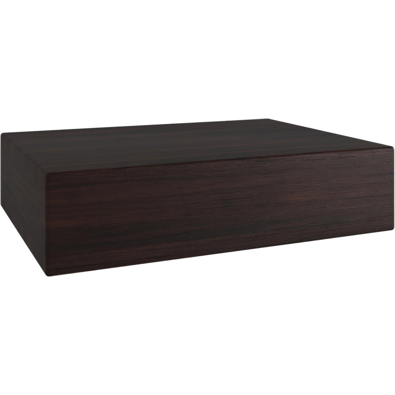 Tablette flottante 12 "en bois massif espresso