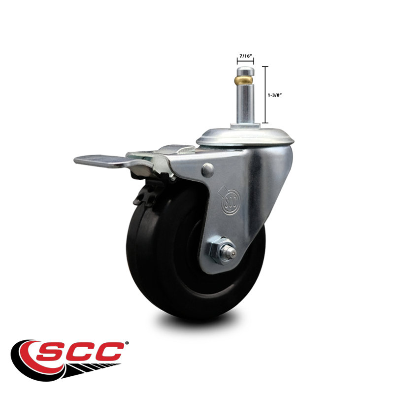 Hard Swivel Grip Ring Stem Caster
