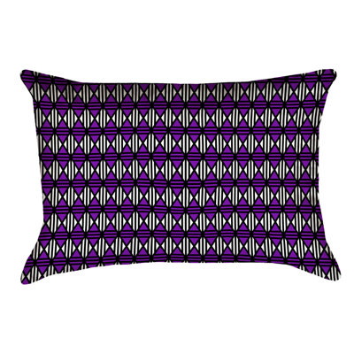 Katelyn Elizabeth Geometric Leather/Suede Reversible Pillow Cover