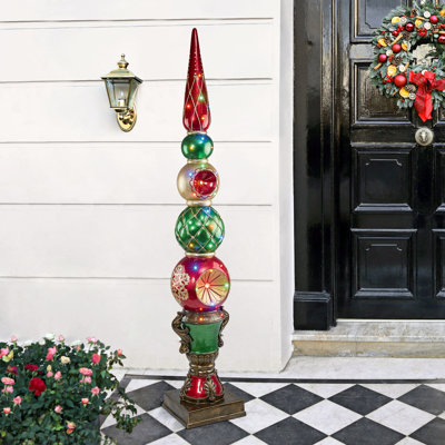 Design Toscano Ornament Topiary Illuminated Holiday Lighted Display ...