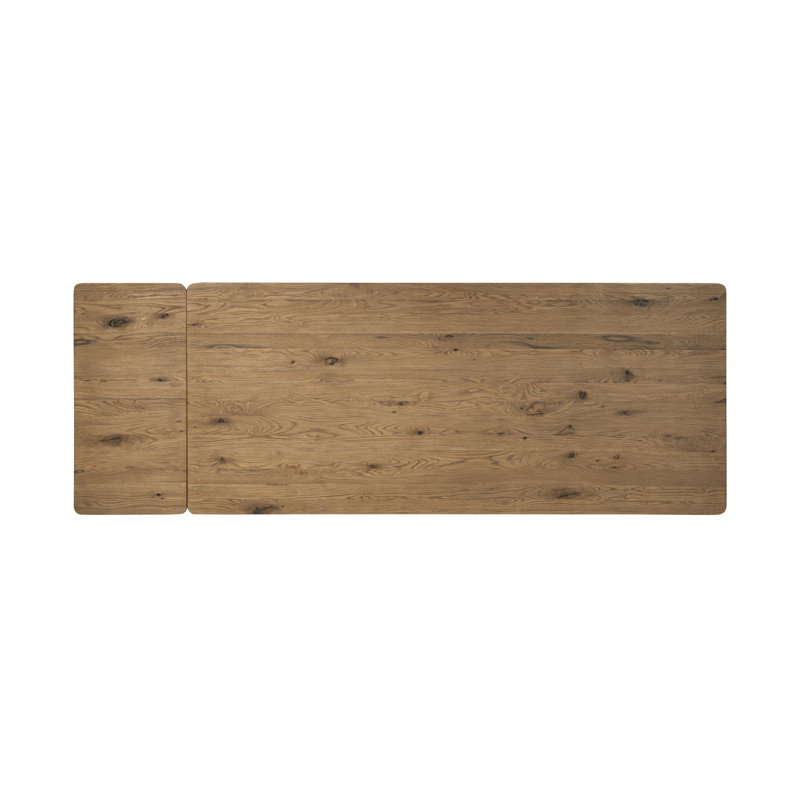Weymouth 96'' Extendable Dining Table, Resawn Worn/Brushed Brass