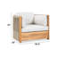 Chaise longue d'extérieur en bois d'acacia avec coussin Layton 