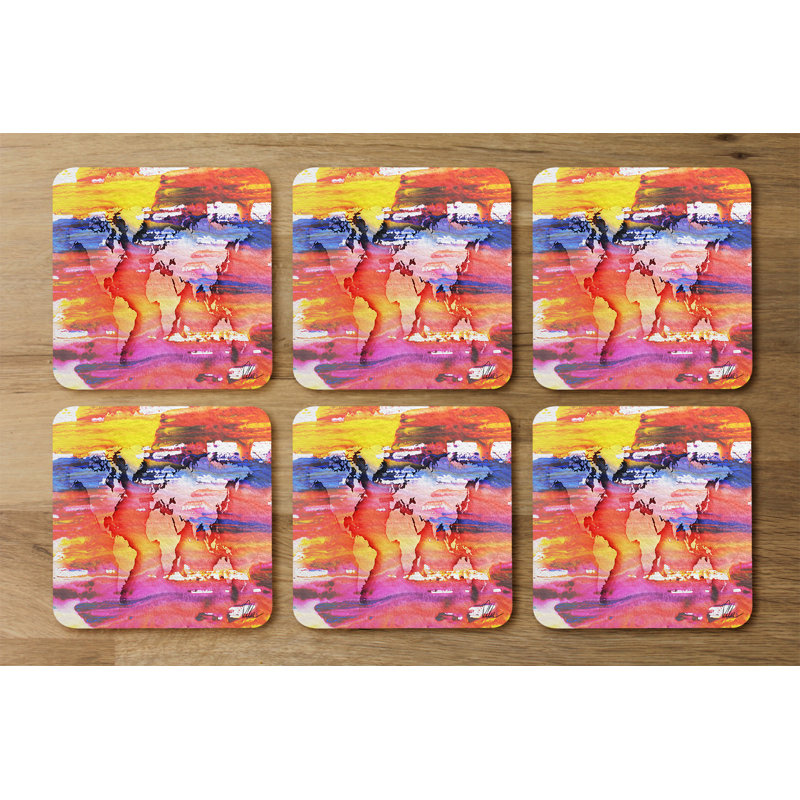 Square 6 Piece Coaster Set