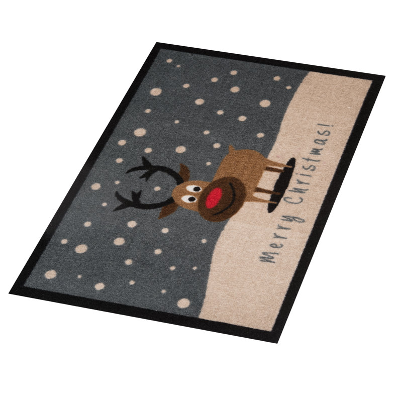 Merry Christmas Reindeer Doormat