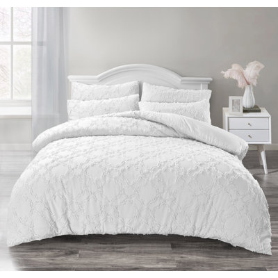 Luxury Allover Tuft Shabby Elegance Duvet Set