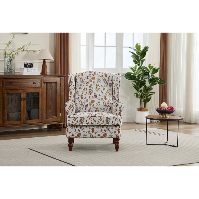 Chaise d'appoint moderne et confortable avec pieds en bois rétro, fauteuil rembourré pour le salon, la chambre à coucher et les espaces de bureau