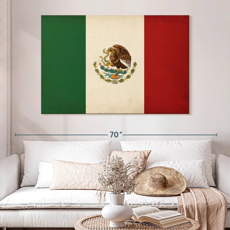 Drapeau mexicain Borges, H 34 po x l 51 po