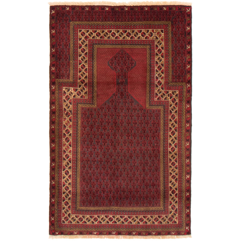 Tapis rouge foncé Lynnisha 2 pi 11 po x 5 pi 1 po