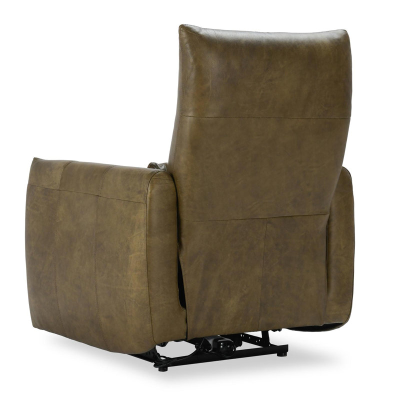 Thaya Leather Power Recliner Chair, Earth Brown Genuine Leather
