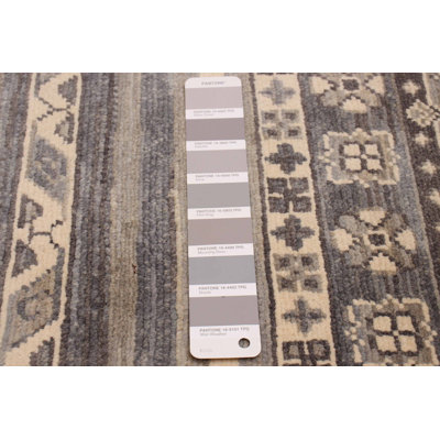 Zaquan One-of-a-Kind 4'9" X 6'4" New Age Wool Area Rug Grey