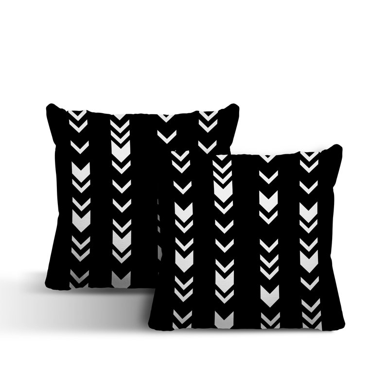  Coussin intérieur / extérieur, L 19 po x H 19 po, Noir