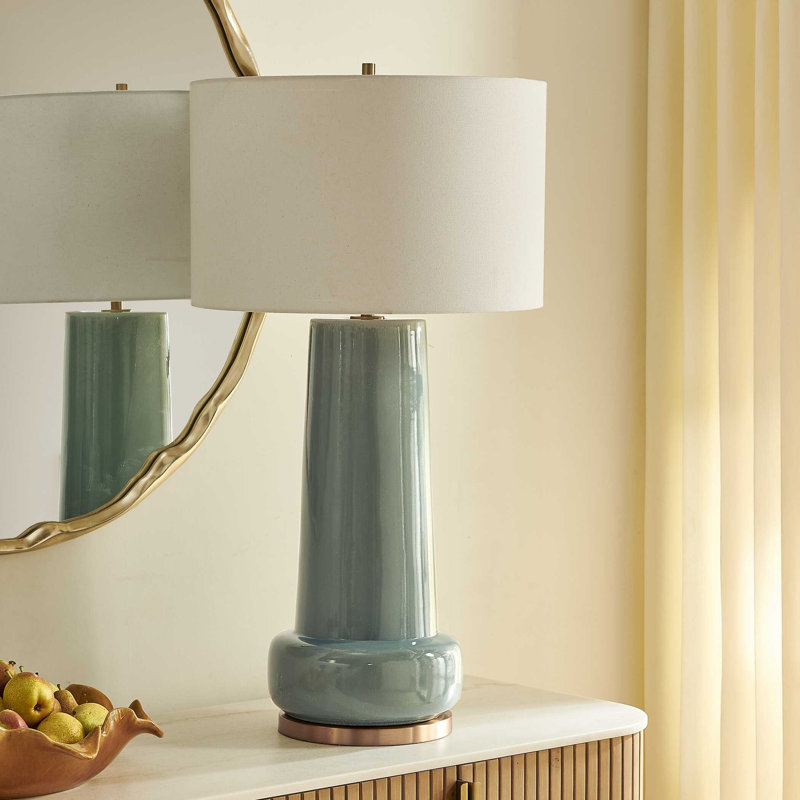 Lampe de table Claudin bleu aqua
