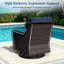 Ensemble de conversation pour 7 personnes avec coussins bleus-623912578