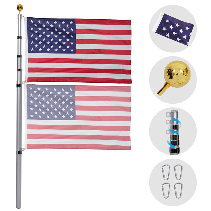 Double Sided 609.6cm H x 10cm W Aluminum Garden Flag
