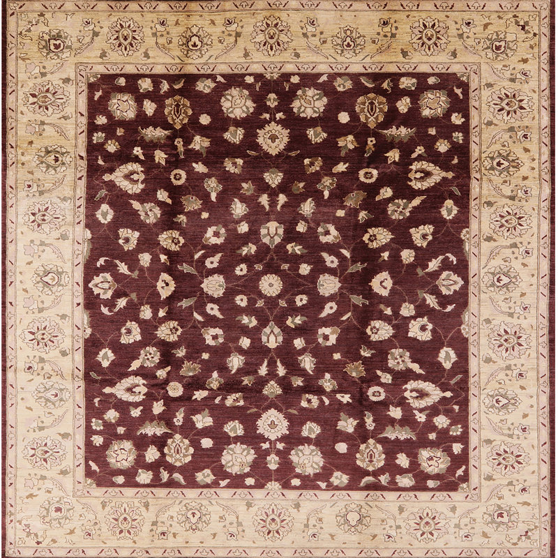 Tapis beige / brun Lillith, Carré 8 pi