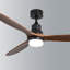 Ventilateur de plafond noir à 3 pales avec lumière DEL et télécommande Nicola-758188691
