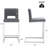 26” Velvet Upholstered Counter Height Bar Stool-1644203366