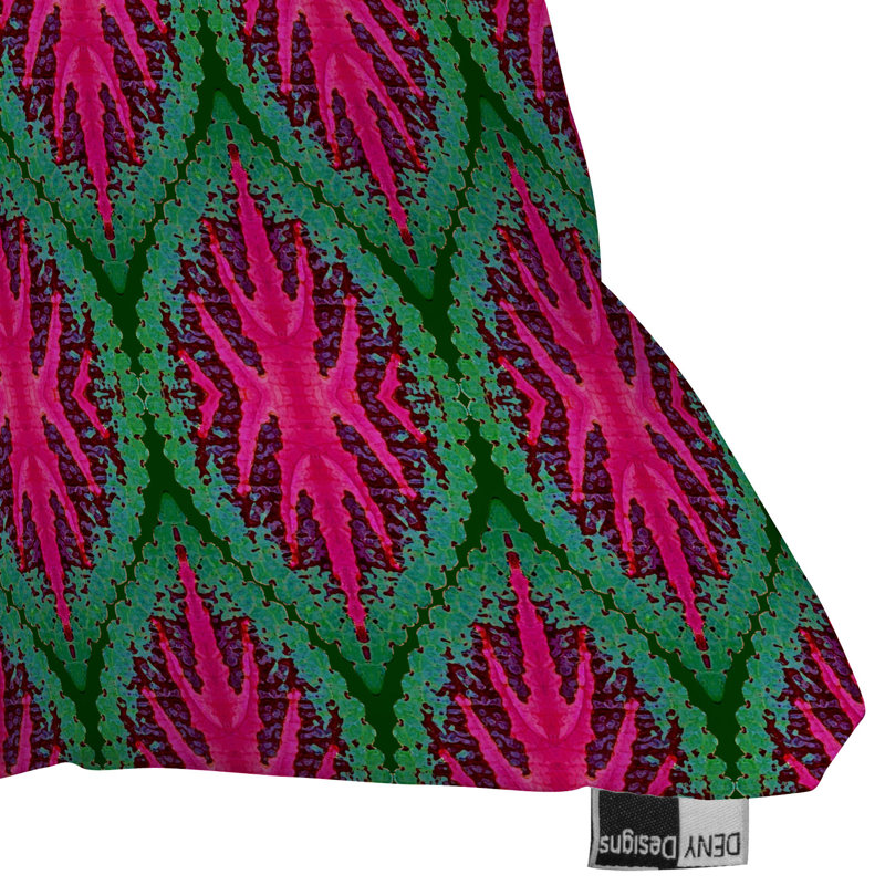 Coussin décoratif à feuilles ikat Wagner Campelo, 16 po x 16 po