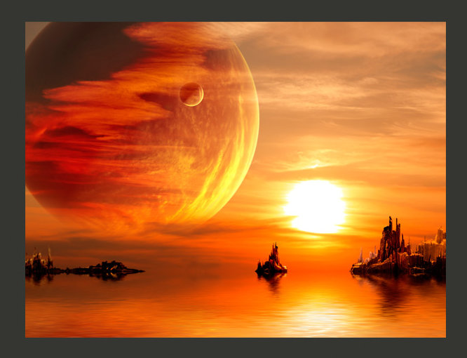 Fantasy Sunset 3.09m x 400cm Wallpaper, 270 cm L x 350 cm W