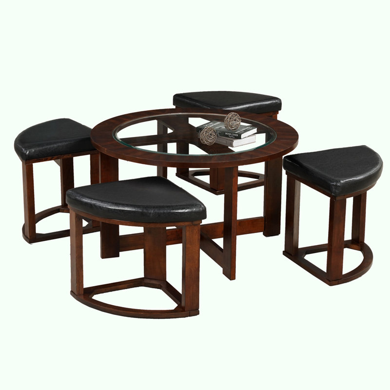 Coffee Table with 4 Stools