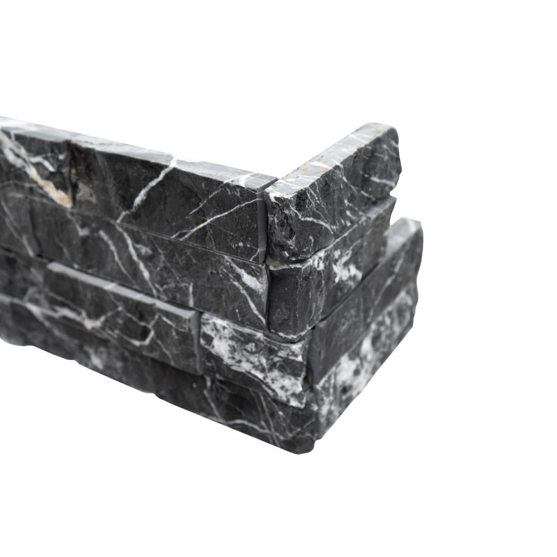 Stonecrest 6 in. x 18 in. Split Face Natural Stone Ledger Corner Wall Tile, Cavern Oscuro