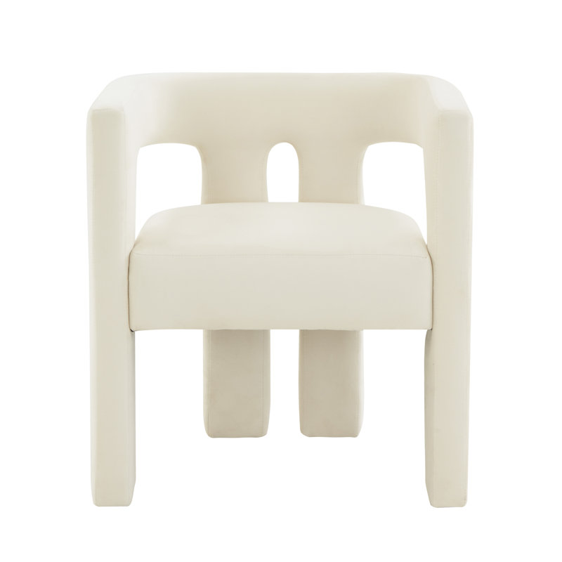 Velvet Armchair, Cream