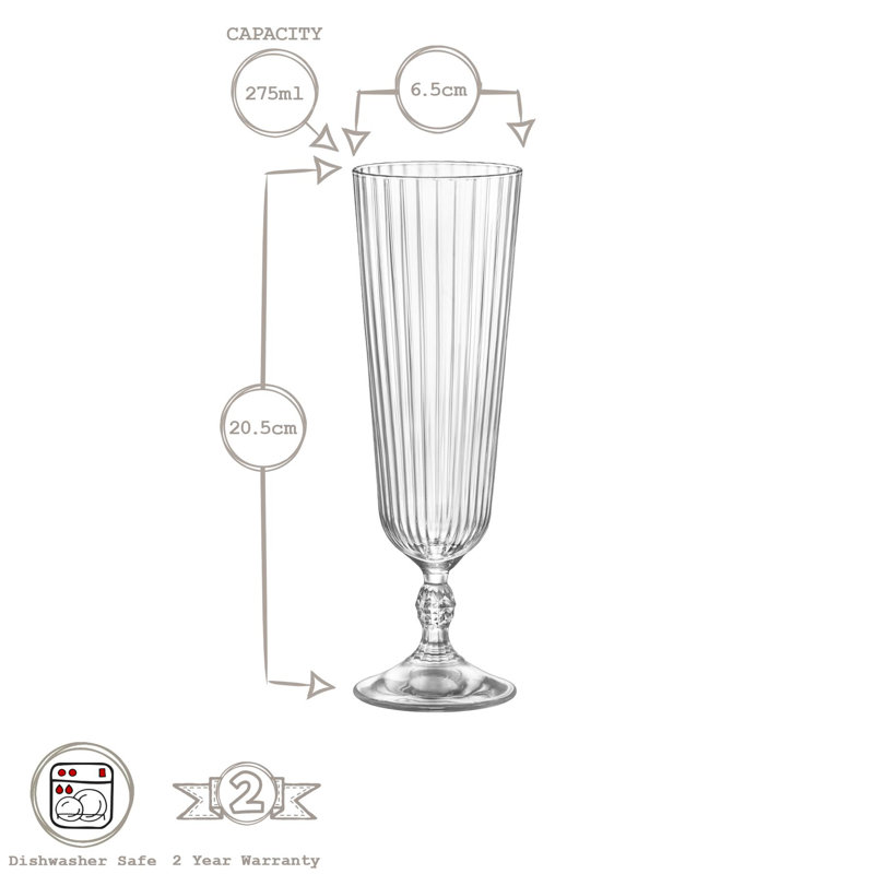America '20s Sling Cocktail Glasses, 275 ml.