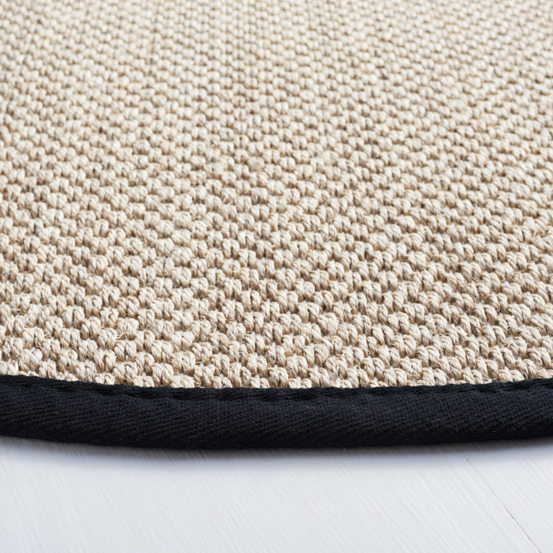 Torbin Sisal Marble/Black Area Rug, Square 244cm