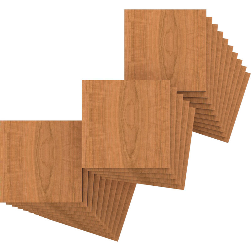 Planches en bois, Cerisier, H 7,75 po x l 7,75 po x P 0,38 po