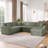 Elegant U-Shaped Living Sofa