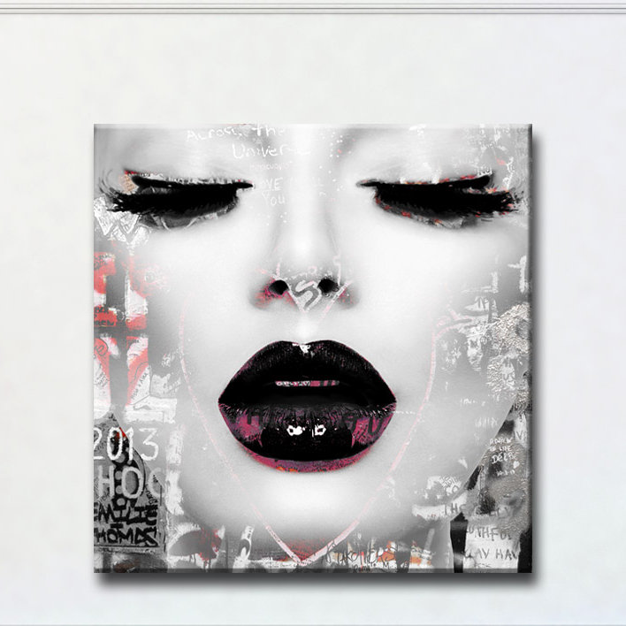 Impression d’art graphique sur toile XXXV-C, H 12 po x l 12 po