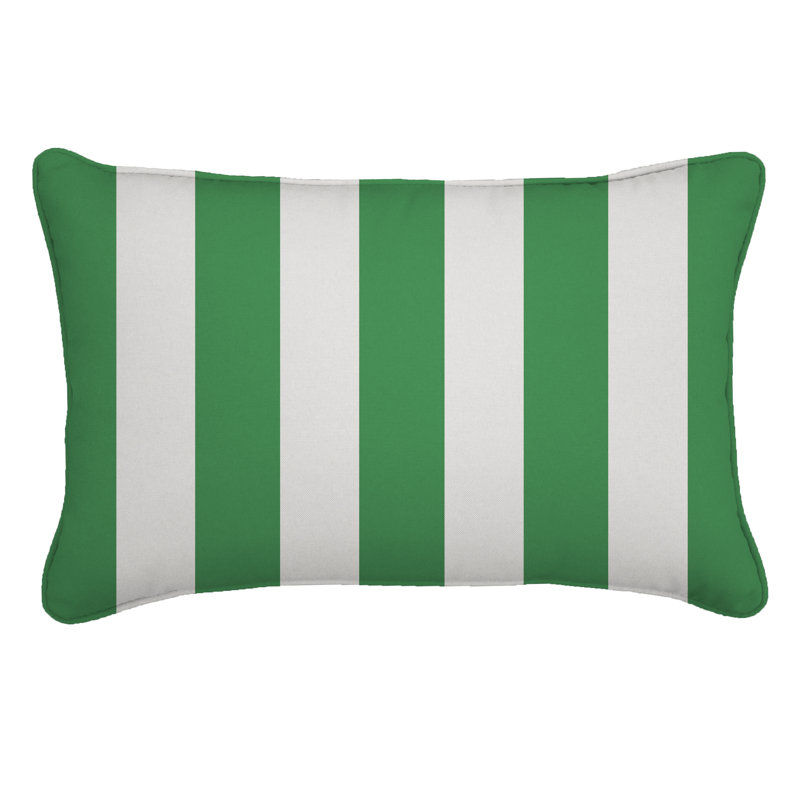 Striped Sunbrella® Reversible Throw Pillow, 13", 21", Cabana Classic Black Stripe Sunbrella®