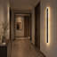 Aarthi Modern Oval Linear LED Outdoor Wall Light Matt Black IP65 Waterproof 3000K Acrylic Exterior Wall Lamp For Corridor Entrance-674449124-674449125