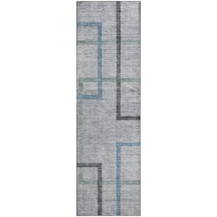 Premium Machine Washable Prisco Gray Rug