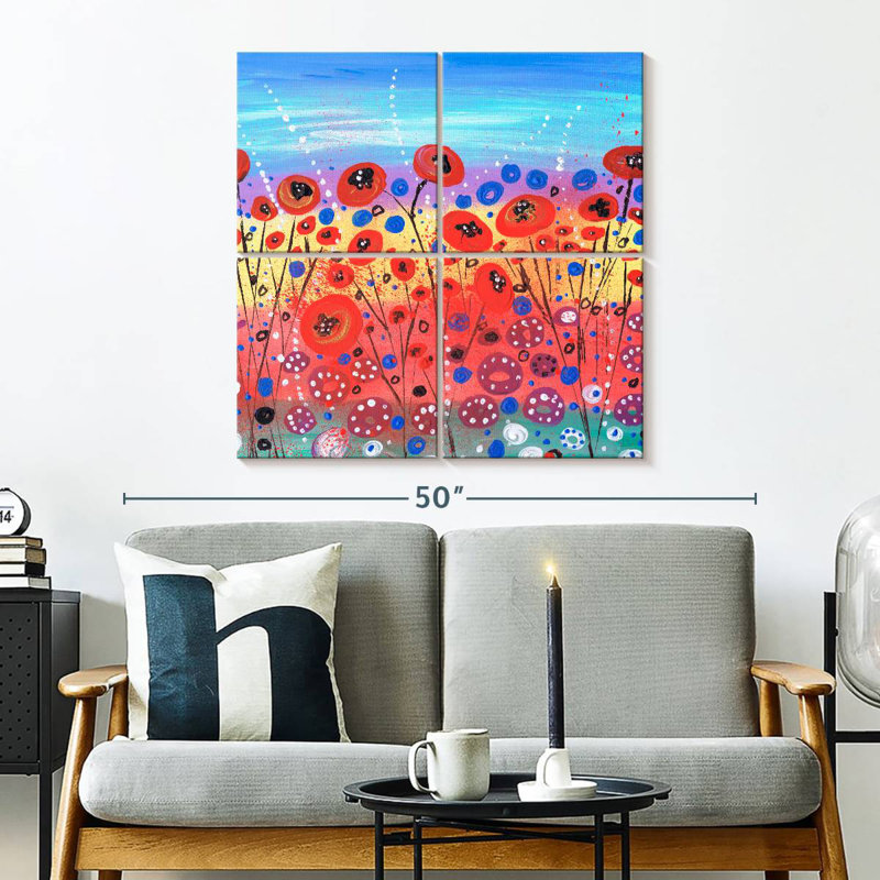 Floraison en été, H 32 po x l 32 po