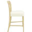 Tabouret de comptoir sans accoudoirs en bois de frêne et beige, de 2, structure en bois d'hévéa de haute qualité, siège épais, dossier légèrement incurvé pour des repas décontractés en bois d'hévéa, conception élégante, rassemblement confortable-1607302790