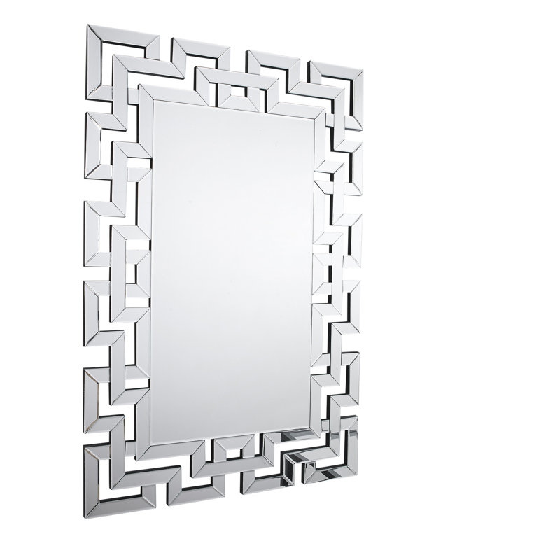 Delk Accent Silver Patterned Rectangular Wall Mirror