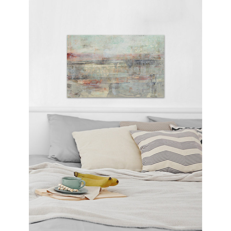 Soft Scape III - Wrapped Canvas Painting, 20cm H x 30cm W x 3.81cm D
