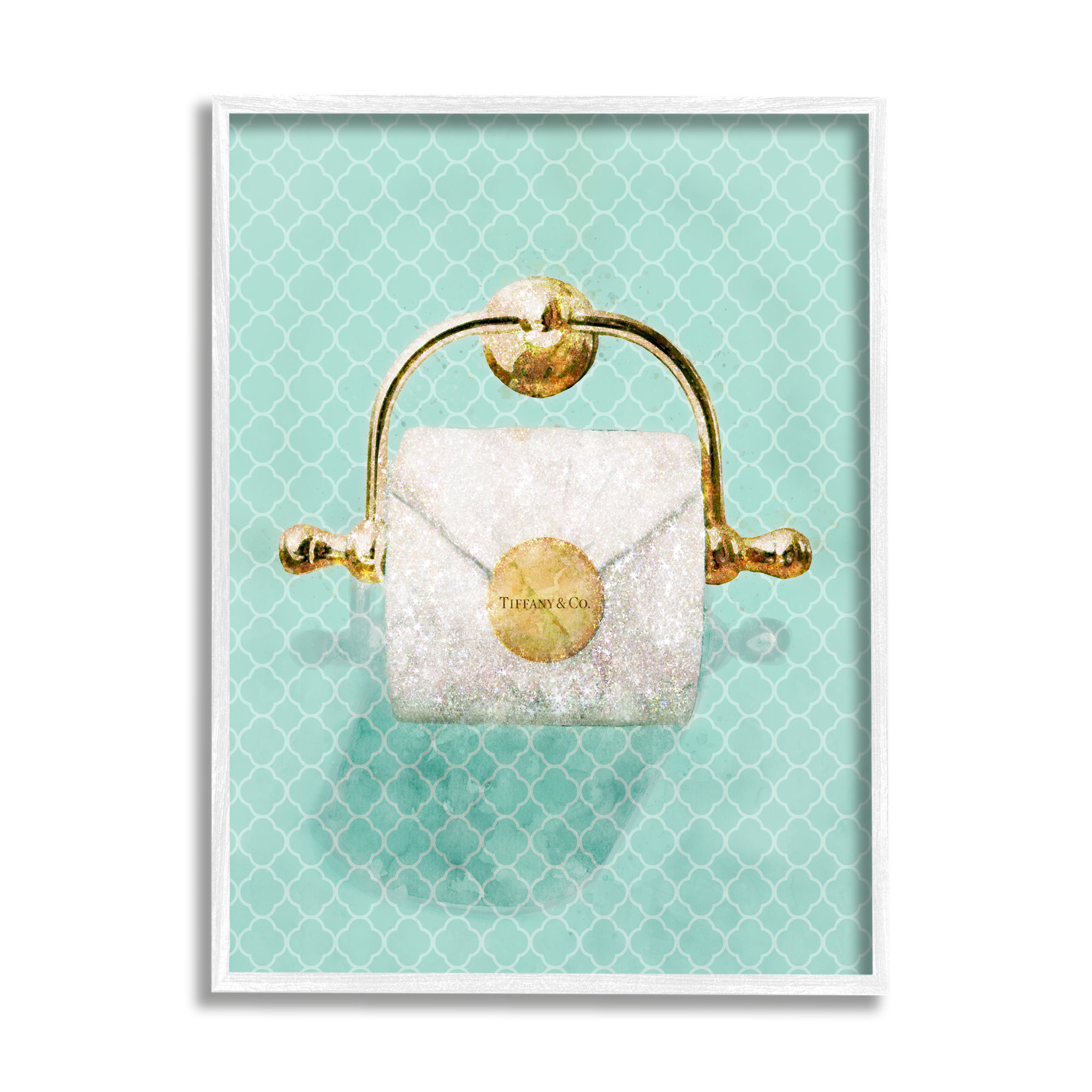 Oliver Gal Fashion Toilet De Luxe Gold Roll Canvas Print Wall Art on SALE