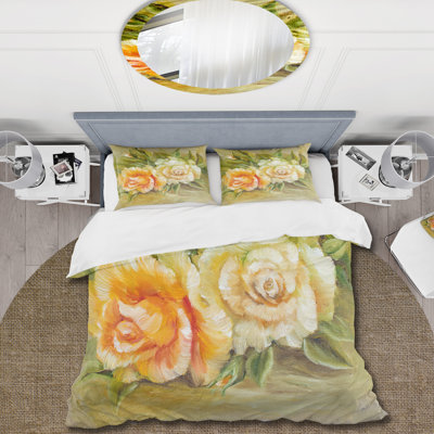Polyester Twill Floral Duvet Cover