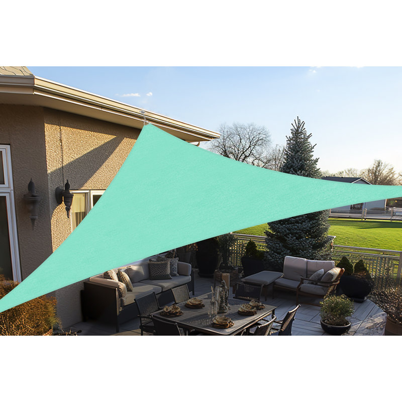 11'8" x 15'7" Triangle Shade Sail, Turquoise