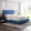 Lit plateforme en cuir végétalien Boyd Sleep Tête de lit réglable | Cadre de luxe durable | 8 pieds de support centraux | Capacité de 700 lb-536552644-536552665