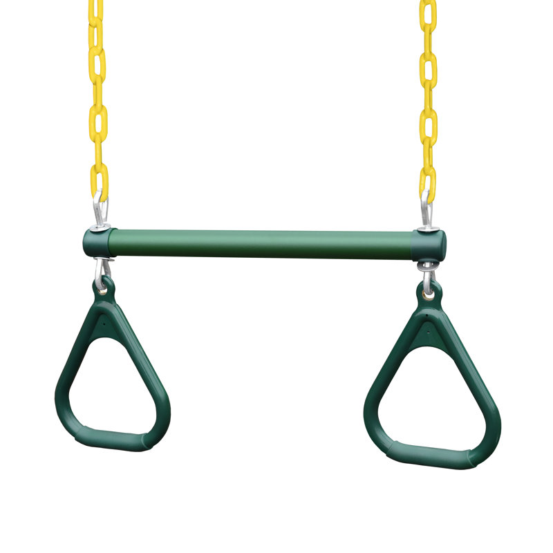 Trapeze Rings for Swing Sets, Green/Yellow