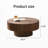 Round Wood Coffee table for Living Room