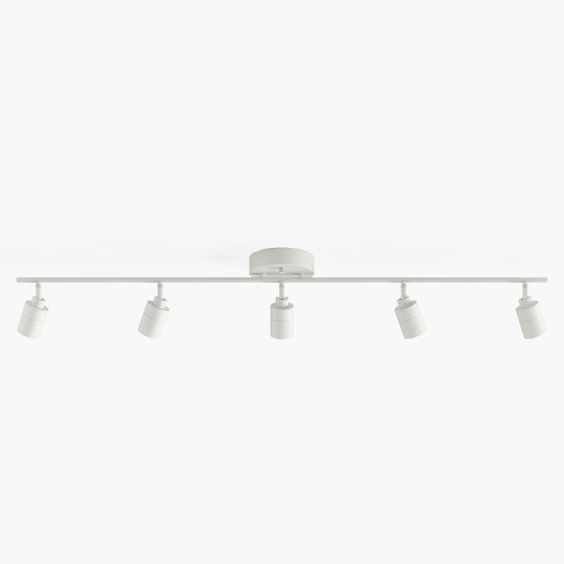 Éclairage sur rail blanc mat avec lumières rotatives 5 lumières Shura Plafonnier sur rail d'éclairage, 2700 K, 2275 lumens