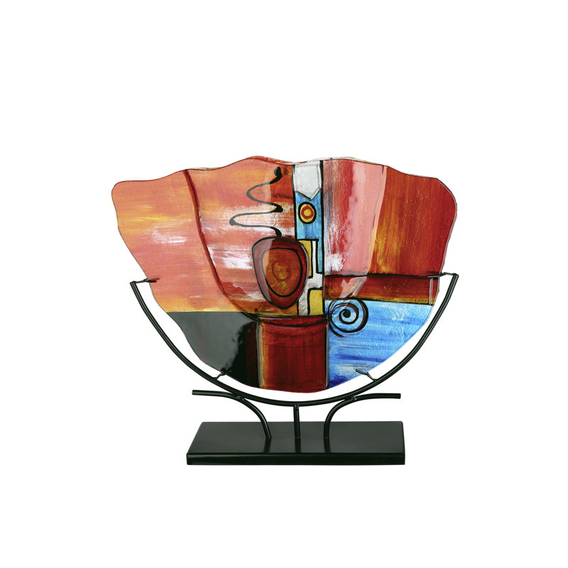 Handmade Glass Table Vase, 49.5cm H x 45.5cm W x 10.5cm D