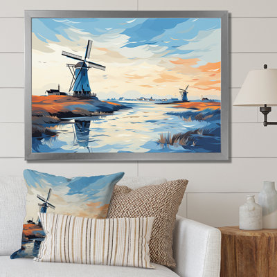 Holland Wind Turbine Meadows III - Wind Turbines Wall Art